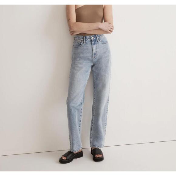 Madewell Denim - Madewell Baggy Straight Jeans - Light Blue Wash - W24 L30